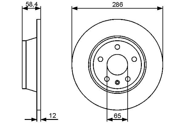 Bosch BD1288 Fren diski; arka küçük görsel 5