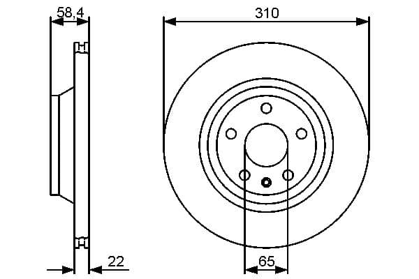 Bosch BD1289 Fren diski; arka küçük görsel 5
