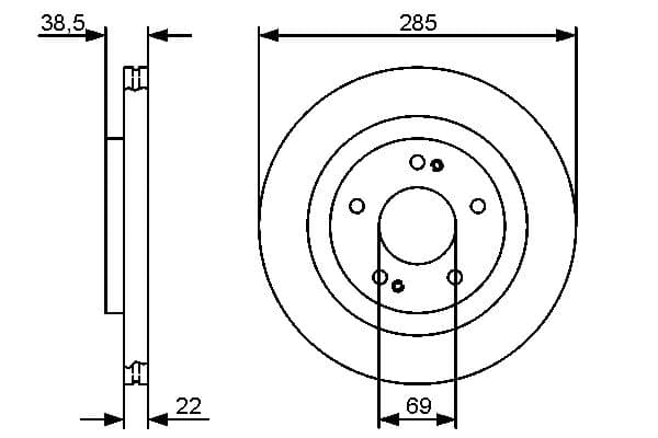 Bosch BD1328 Fren diski; ön küçük görsel 5