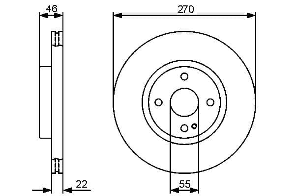 Bosch BD1274 Fren diski; ön küçük görsel 5