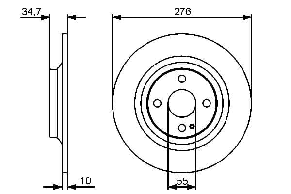 Bosch BD1275 Fren diski; arka küçük görsel 5