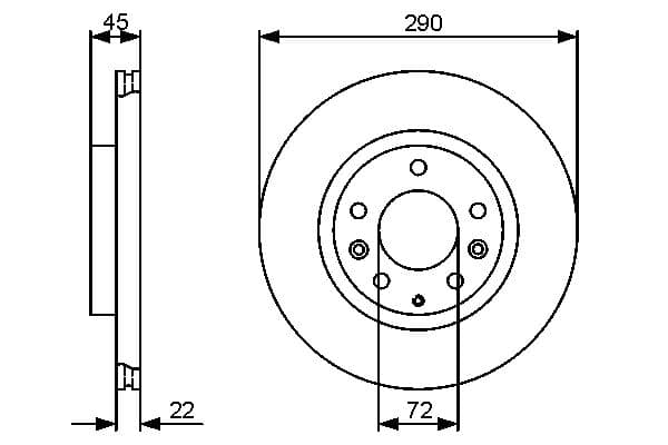 Bosch BD1330 Fren diski; ön küçük görsel 5
