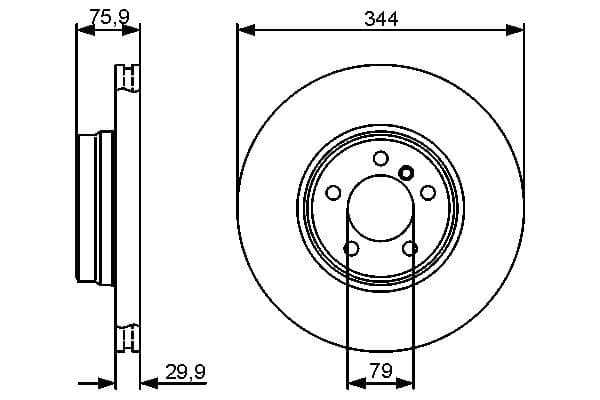 Bosch BD1331 Fren diski; ön küçük görsel 5