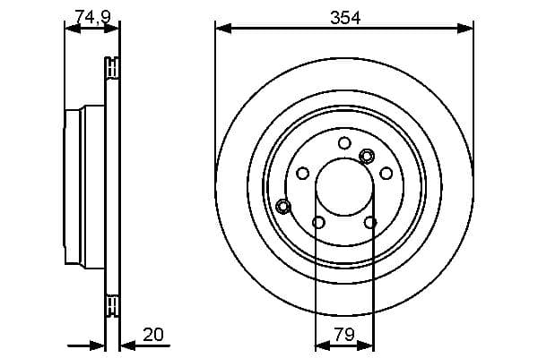 Bosch BD1333 Fren diski; arka küçük görsel 5