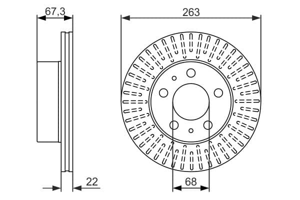 Bosch BD158 Fren diski; ön küçük görsel 5