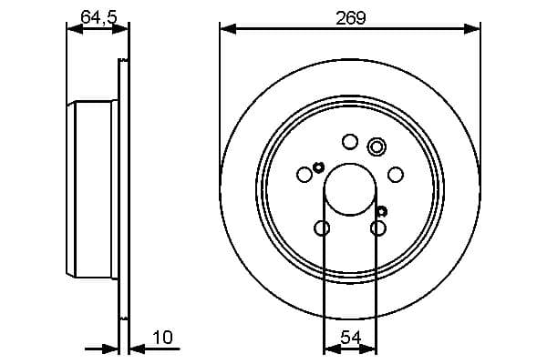 Bosch BD1341 Fren diski; arka küçük görsel 5
