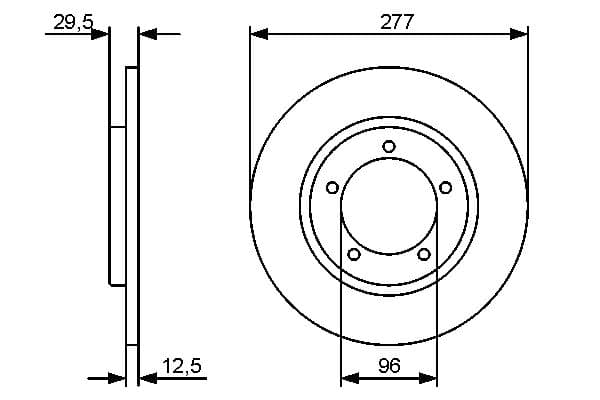 Bosch BD1345 Fren diski; ön küçük görsel 5
