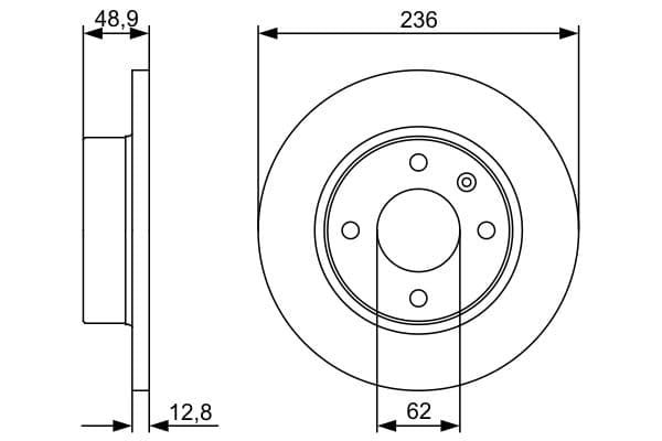 Bosch BD1349 Fren diski; ön küçük görsel 5