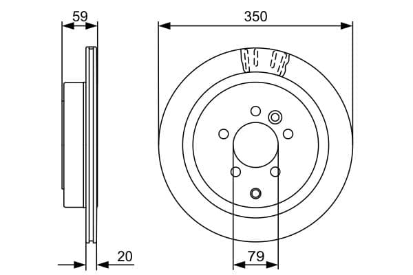 Bosch BD1350 Fren diski; arka küçük görsel 5