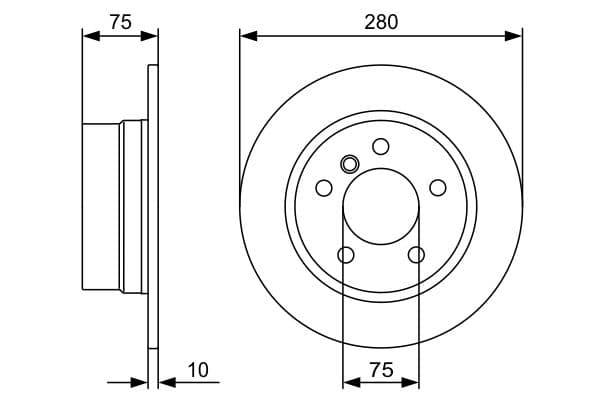 Bosch BD1354 Fren diski; arka küçük görsel 5