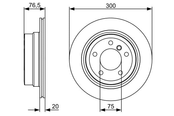 Bosch BD1355 Fren diski; arka küçük görsel 5