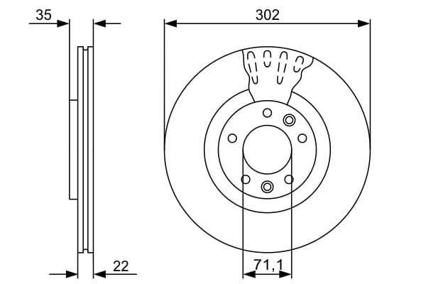 Bosch BD1358 Fren diski; arka küçük görsel 5