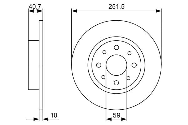 Bosch BD1359 Fren diski; arka küçük görsel 5