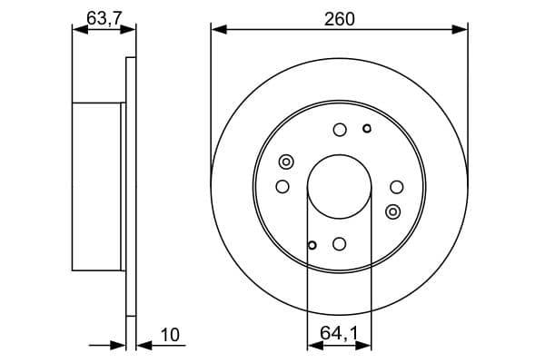 Bosch BD1360 Fren diski; arka küçük görsel 5