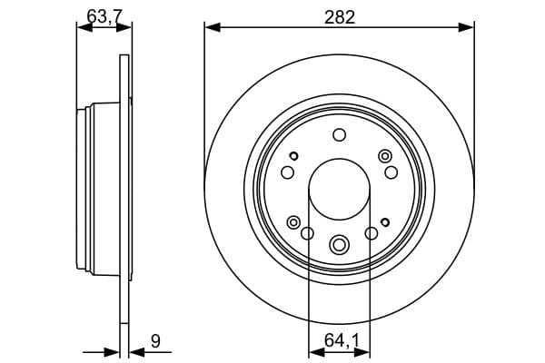 Bosch BD1361 Fren diski; arka küçük görsel 5