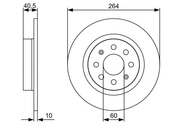 Bosch BD1371 Fren diski; arka küçük görsel 5