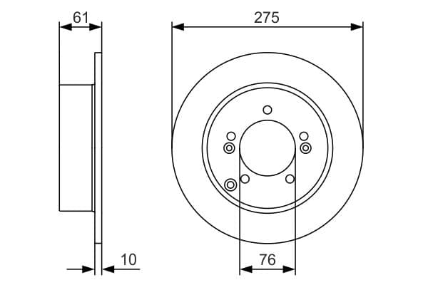 Bosch BD1660 Fren diski; arka küçük görsel 5