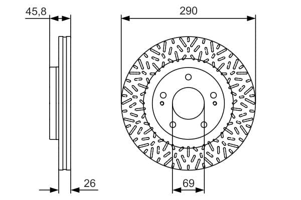 Bosch BD1661 Fren diski; ön küçük görsel 5