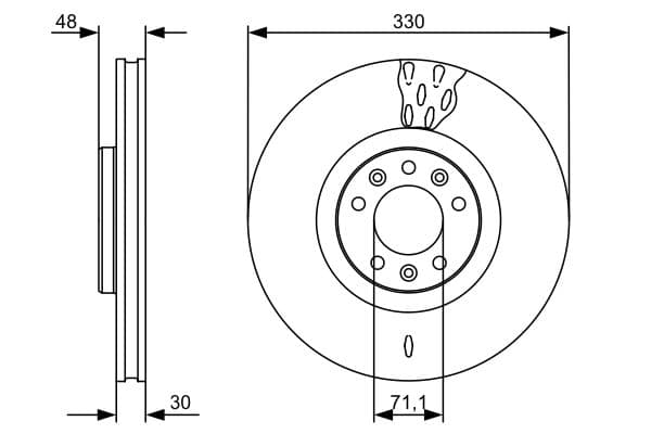 Bosch BD1379 Fren diski; ön küçük görsel 5