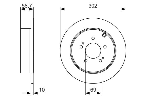 Bosch BD1662 Fren diski; arka küçük görsel 5