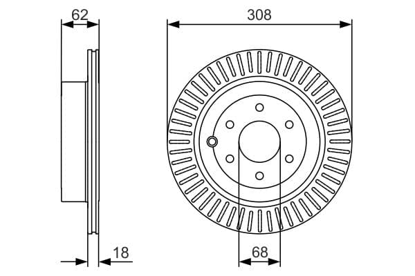 Bosch BD1663 Fren diski; arka küçük görsel 5
