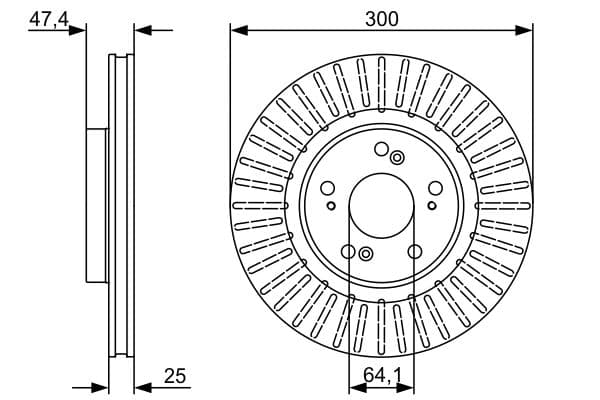 Bosch BD1382 Fren diski; ön küçük görsel 5