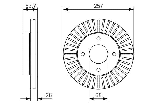 Bosch BD1664 Fren diski; ön küçük görsel 5