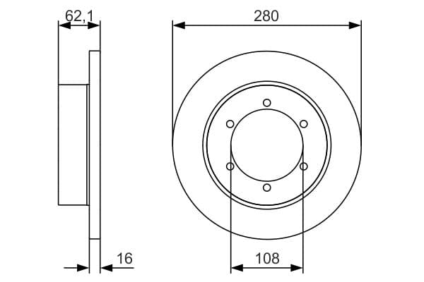 Bosch BD1666 Fren diski; arka küçük görsel 5
