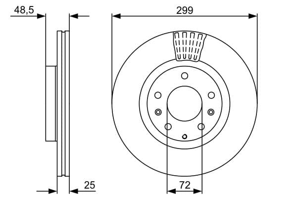 Bosch BD1387 Fren diski; ön küçük görsel 5
