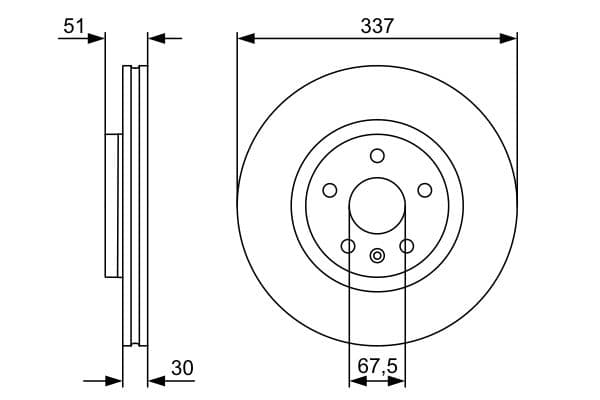 Bosch BD1390 Fren diski; ön küçük görsel 5