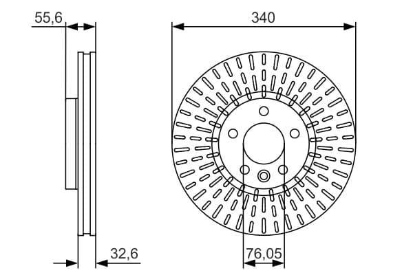 Bosch BD1667 Fren diski; ön küçük görsel 5