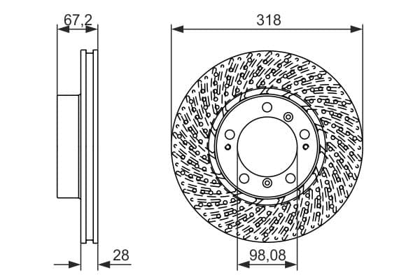 Bosch BD1393 Fren diski; ön küçük görsel 5