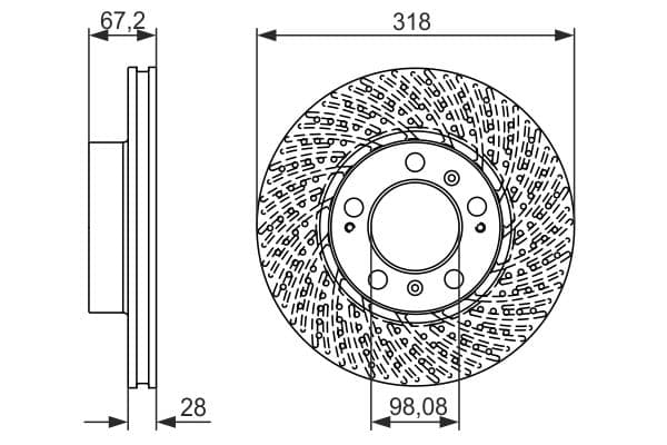 Bosch BD1394 Fren diski; ön küçük görsel 5