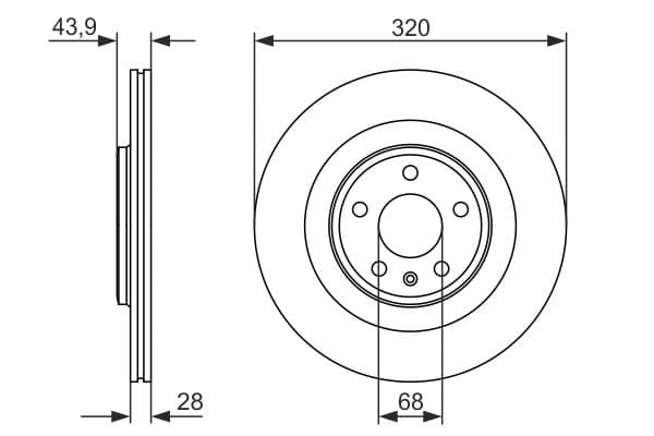 Bosch BD1396 Fren diski; ön küçük görsel 5