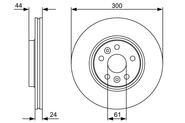 Bosch BD1398 Fren diski; ön küçük görsel 5