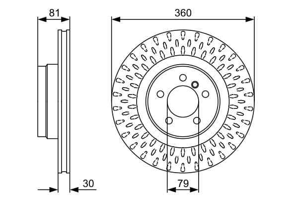 Bosch BD1401 Fren diski; ön küçük görsel 5