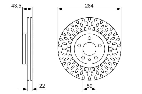 Bosch BD1668 Fren diski; ön küçük görsel 5
