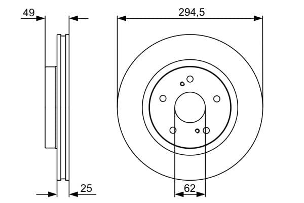 Bosch BD1402 Fren diski; ön küçük görsel 5