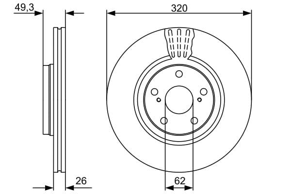 Bosch BD1405 Fren diski; ön küçük görsel 5