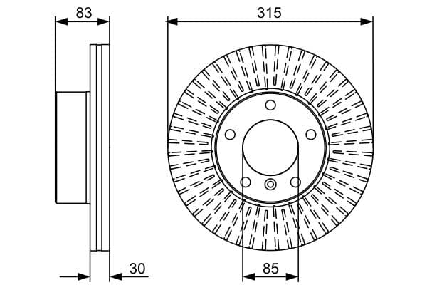 Bosch BD1411 Fren diski; ön küçük görsel 5