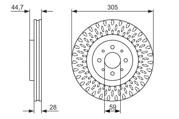 Bosch BD1413 Fren diski; ön küçük görsel 5