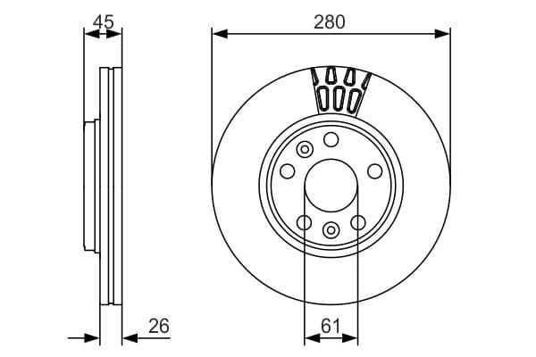 Bosch BD1669 Fren diski; ön küçük görsel 5