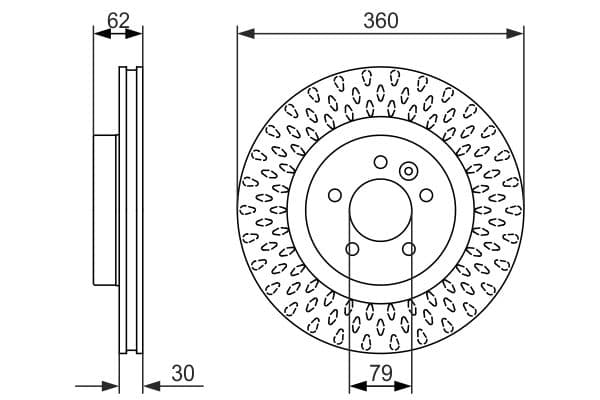 Bosch BD1421 Fren diski; ön küçük görsel 5