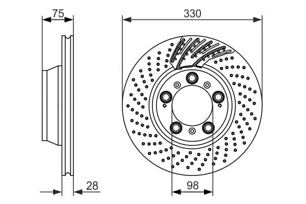 Bosch BD1424 Fren diski; arka küçük görsel 5
