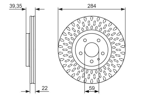 Bosch BD1431 Fren diski; ön küçük görsel 5