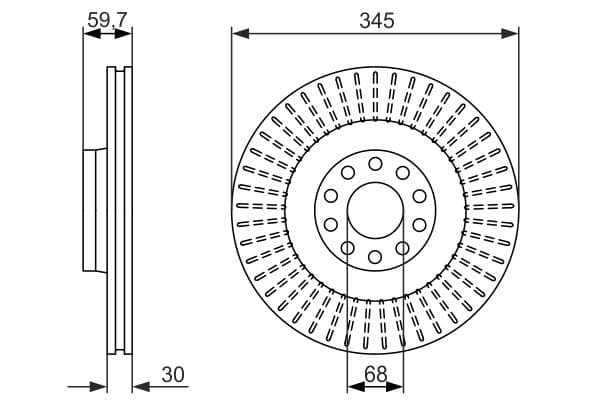 Bosch BD1432 Fren diski; ön küçük görsel 5