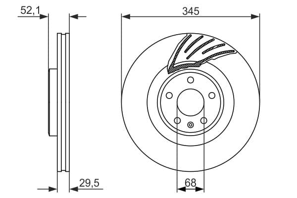 Bosch BD1433 Fren diski; ön küçük görsel 5