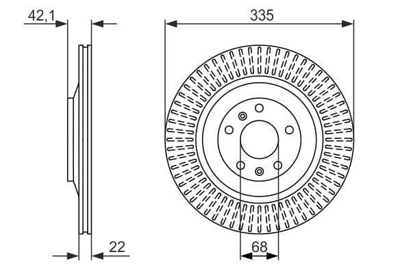 Bosch BD1434 Fren diski; arka küçük görsel 5