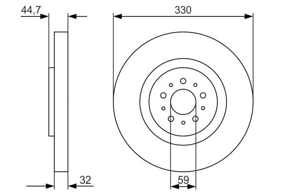 Bosch BD1436 Fren diski; ön küçük görsel 5