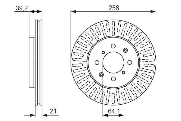 Bosch BD1437 Fren diski; ön küçük görsel 5